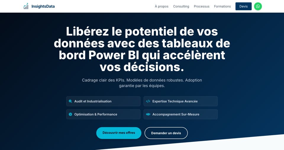 Page d'accueil du site insightsdata-fr.com